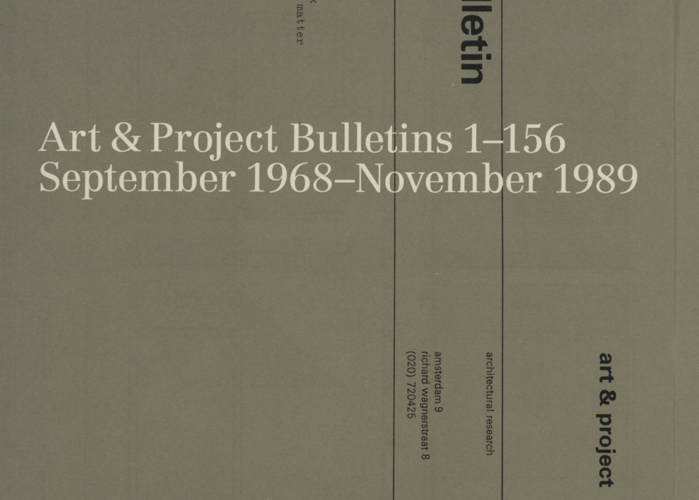 Art & Project Bulletins 1-156 September 1986-November 1989